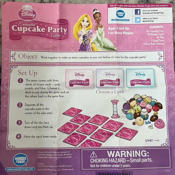 Disney Princess Enchanted Cupcake Party Game Complete, Like New! - Picture 8 of 9